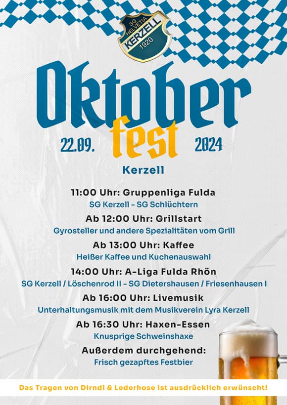 Oktoberfest der SG Kerzell 2024