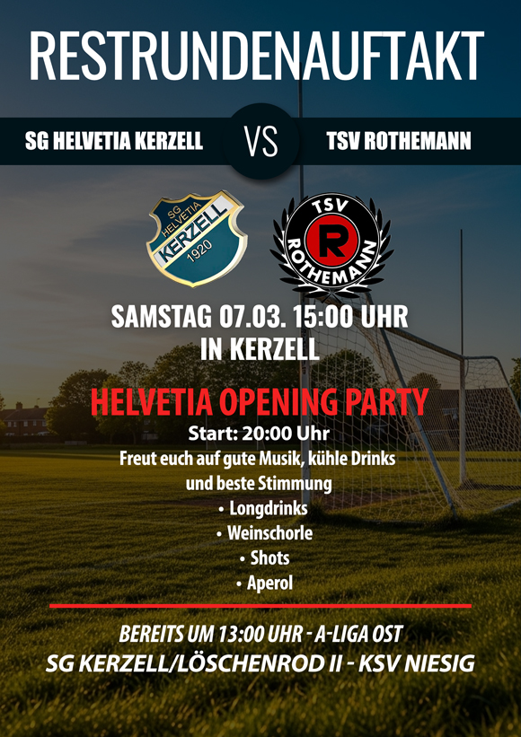 Restrundenauftakt und Opening Party am 07.03.26 in Kerzell